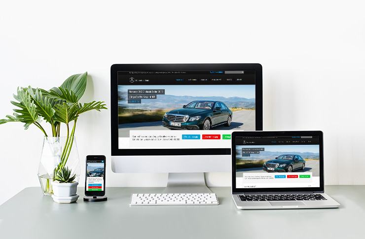 Mẫu website bán ô tô – Đại lý Mercedes