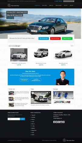 Mẫu website bán ô tô – Đại lý Mercedes