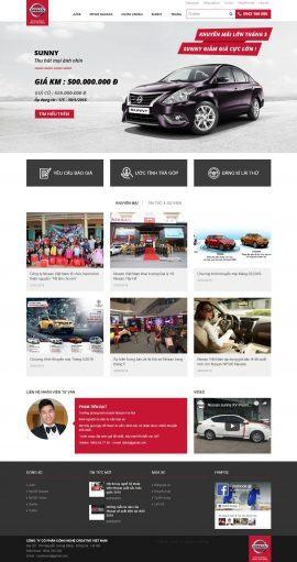 Mẫu website kinh doanh ô tô Đại lý Nissan