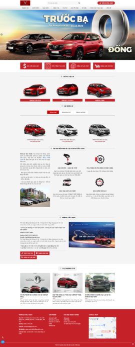 Website bán ô tô – Vinfast  Bắc Ninh