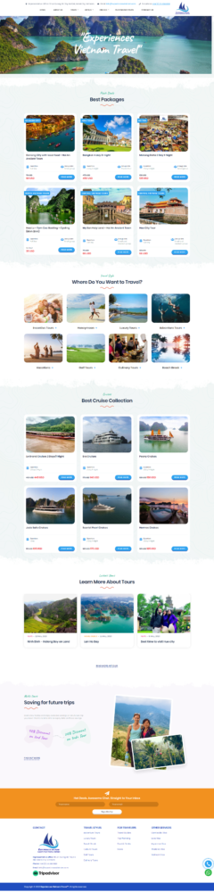 Website du lịch Experiences Việt Nam