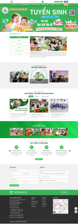 Website trường Mầm non Anhxtanh Bắc Ninh