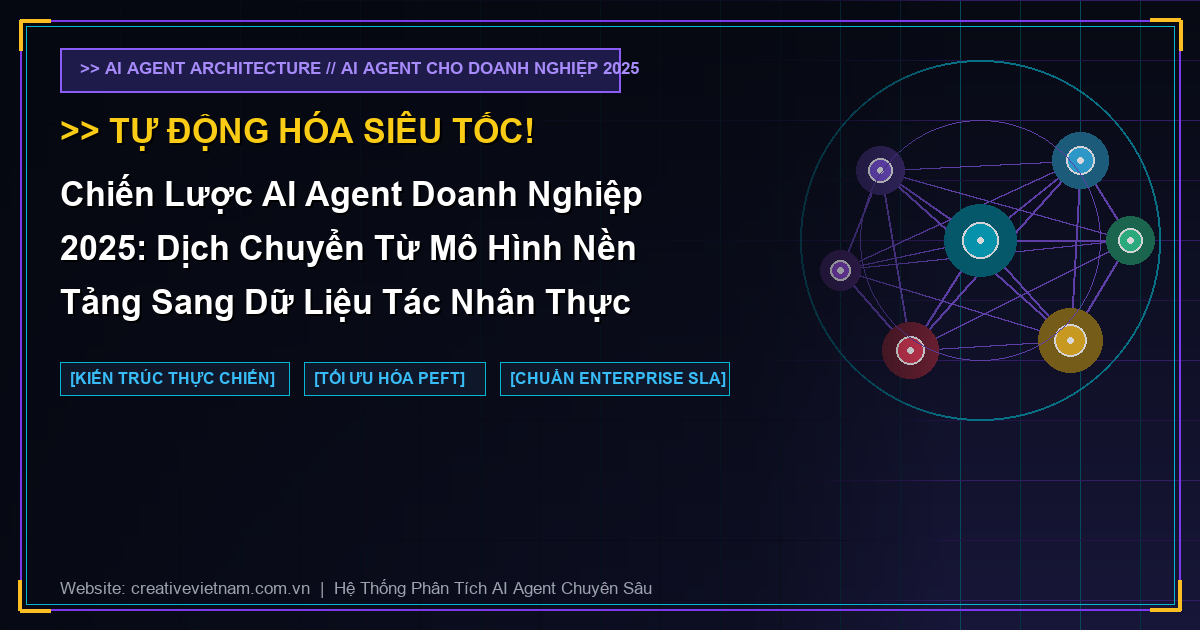 Chiến Lược AI Agent Doanh Nghiệp 2025: Dịch Chuyển Từ Mô Hình Nền Tảng Sang Dữ Liệu Tác Nhân Thực Địa Chiến Lược AI Agent Doanh Nghiệp 2025: Dịch Chuyển Từ Mô Hình Nền Tảng Sang Dữ Liệu Tác Nhân Thực Địa