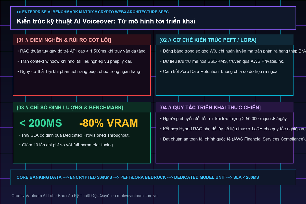 Kiến trúc kỹ thuật AI Voiceover: Từ mô hình tới triển khai - Infographic & Key Takeaways