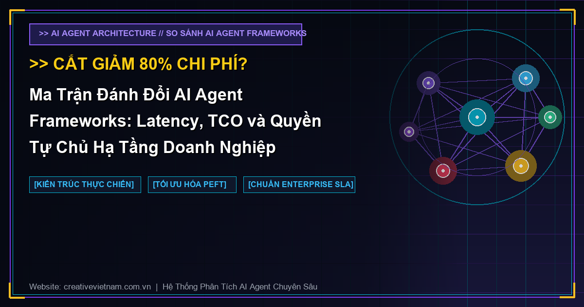 Ma Trận Đánh Đổi AI Agent Frameworks: Latency, TCO và Quyền Tự Chủ Hạ Tầng Doanh Nghiệp Ma Trận Đánh Đổi AI Agent Frameworks: Latency, TCO và Quyền Tự Chủ Hạ Tầng Doanh Nghiệp